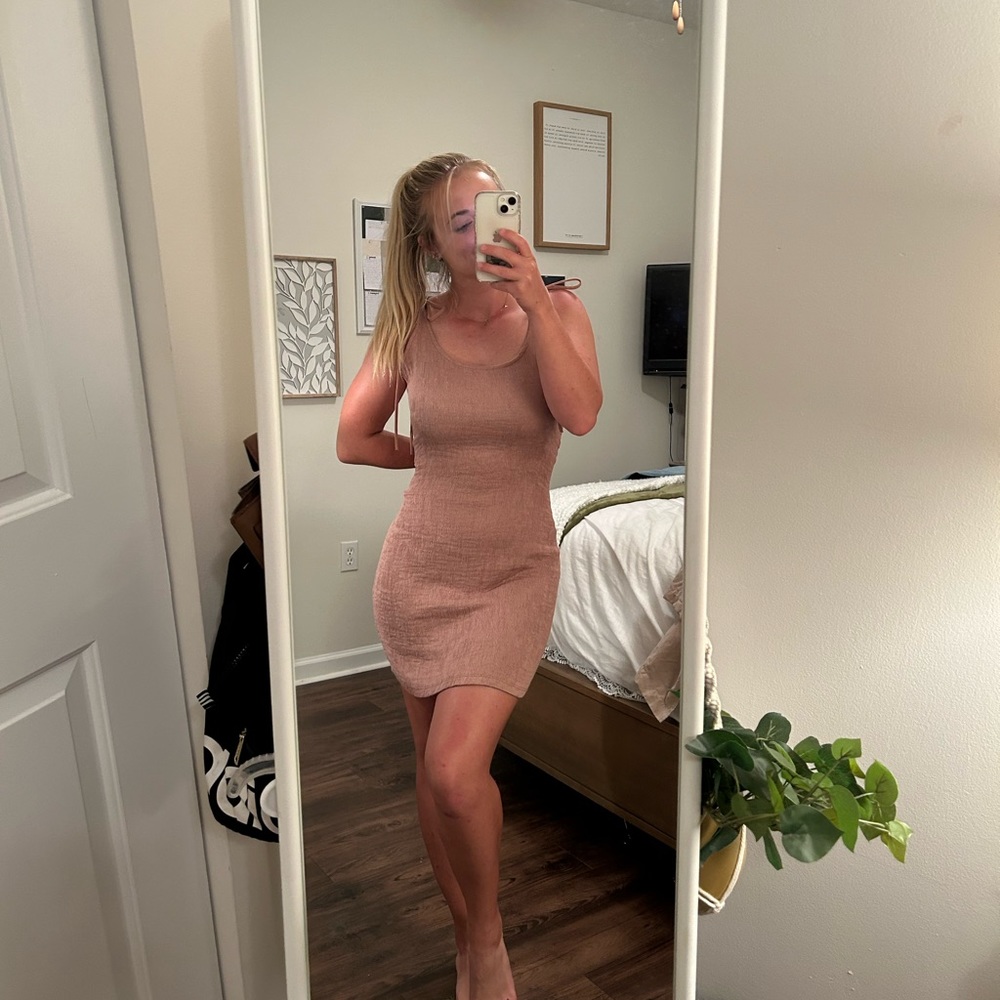 Kendall and Kylie pink tie dress